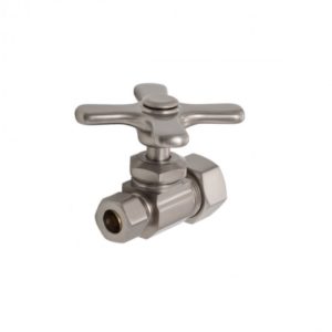 Cross Handle 1/2" Nominal Compression Straight Stop x 3/8" OD Compression | 4T-28938X - Image 2